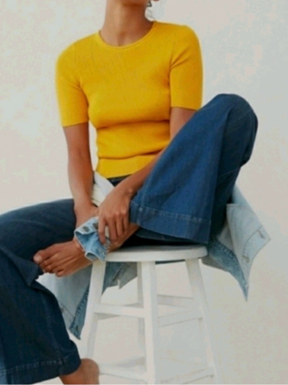 Anthropologie Maeve Josefa Ribbed Tee In Honey Small